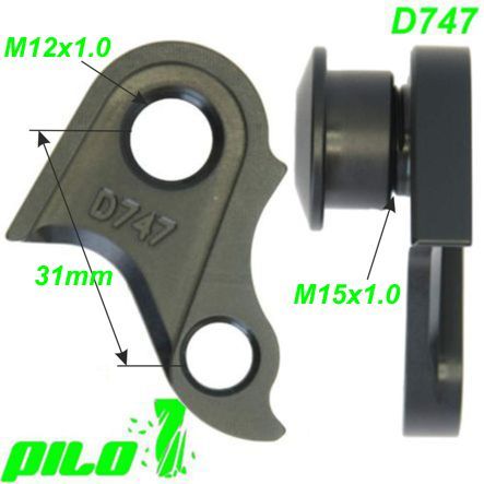Ausfallende Schaltauge Pilo D747 CNC Conway Haibike Vitus