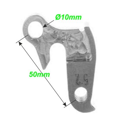 Ausfallende Schaltauge Meta CNC 52 Cube Falcon Merida Trek Wheeler