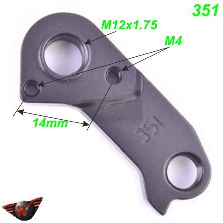 Ausfallende Schaltauge Wheels 351 CNC GT Bicycles