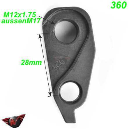 Ausfallende Schaltauge Wheels 360 CNC Norco