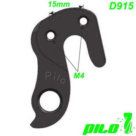 Ausfallende Schaltauge Pilo D915 CNC Centurion