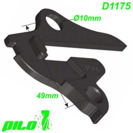 Ausfallende Schaltauge Pilo D1175 CNC Ghost