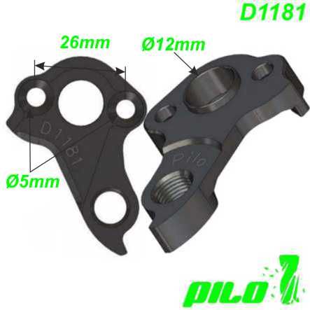 Ausfallende Schaltauge Pilo D1181 CNC GT Bicycles