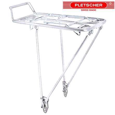 Pletscher Gepäckträger Athlete 26-28 4-B weiss verstellbar a/Oesen