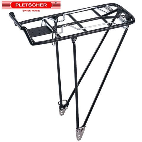 Pletscher Gepäckträger Quattro schwarz verstellbar a/Oesen