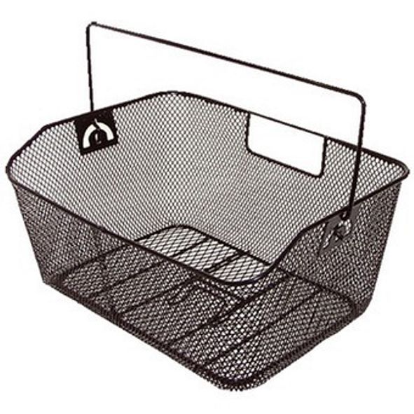 Korb mit Tragbügel feinmaschig schwarz 40x29x18