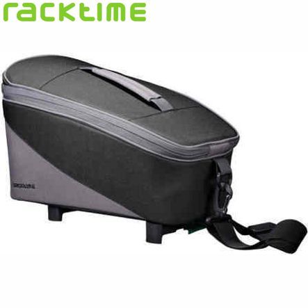 Racktime Gepäckträgertasche Talis mit Schultergurt inkl. Snap-it Adapter schwarz/grau