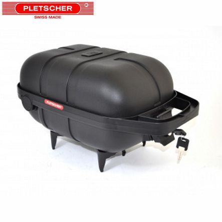 Fahrrad-Koffer Pletscher easy fix System 3-Punkt Inhalt 12 l inkl. Bef.-platte schliessbar