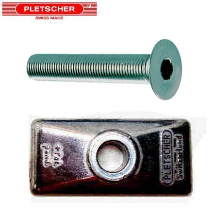 Pletscher 2 Montage Halter zu Ständer M10x55 Inbus Senkkopf Set F15/3