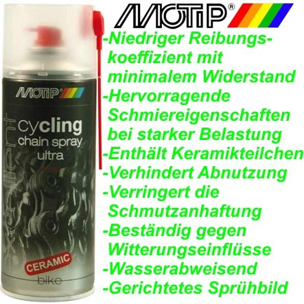 Motip Cycling Rabobank Kettenspray Ultra Dose 400 ml raue Beding.