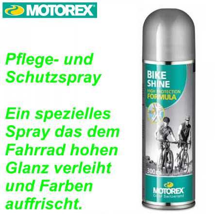 Motorex Pflegespray Bike Shine 300 ml schütztkonserviert