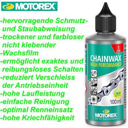 Motorex Chainwax Kettenschmierstoff auf Wachs-/Wasserbasis high performance