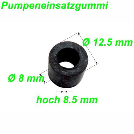 Pumpeneinsatzgummi Ø 13 x 9 x 8 mm