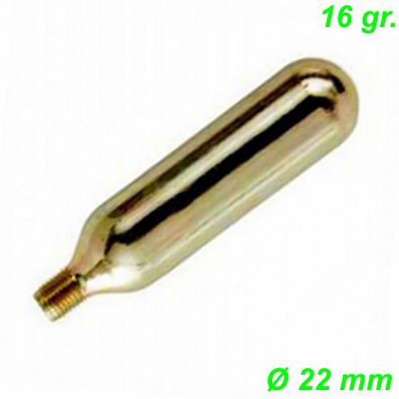 Ersatzpatrone CO2  16 gr Ø 22 mm Gewinde  Kälteschutz