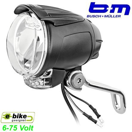 Scheinwerfer Lumotec IQ CYO E-Bike 6.5-75/6V DC LED senso on/off 60 Lux 4-Kabel