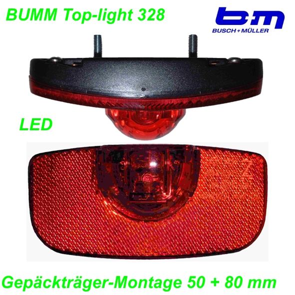BM Rücklicht Gepäckträger Top-light 328 Dynamo