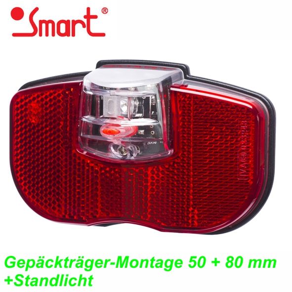 Smart Rücklicht LED Gepäckträger Standlicht Reflektor Dynamo 5080 mm