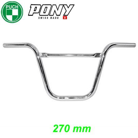Mofa Lenkerbügel mit Querstange für Gabelbrücke 270 mm hoch chrom