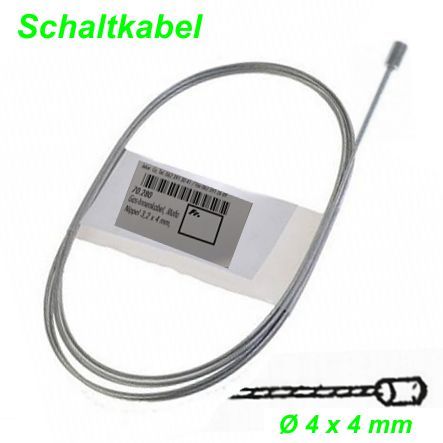 Schaltkabel Ø 4 x 4 mm Ø 1.2 x 2200 mm extra Flexibel Shimano Suntour