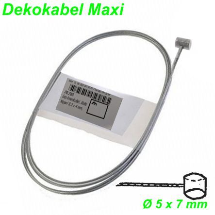 Dekokabel Puch Maxi Ø 5 x 7 mm 1.5 x 1400 mm Innenkabel