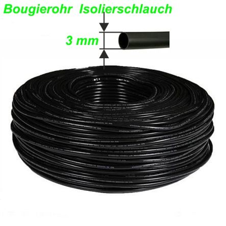 Isolierschlauch 3 mm schwarz Rolle 25 m