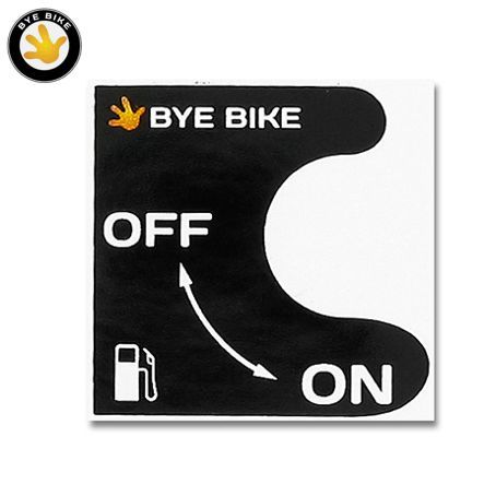 Aufkleber on-off Bye Bike (Benzinhahn)