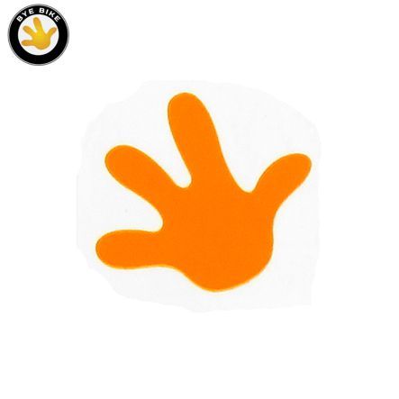 Aufkleber Hand orange Bye Bike