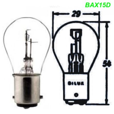 Mofa Glühlampe BAX15D 6V 15/15W