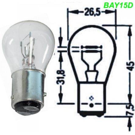 Mofa Glühlampe BAY15D  6V 21/5W