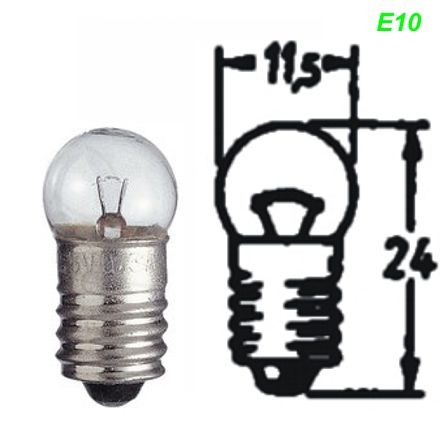 Rücklichtbirne Fahrrad Glühlampe E10 6V 0.6W 0.1A
