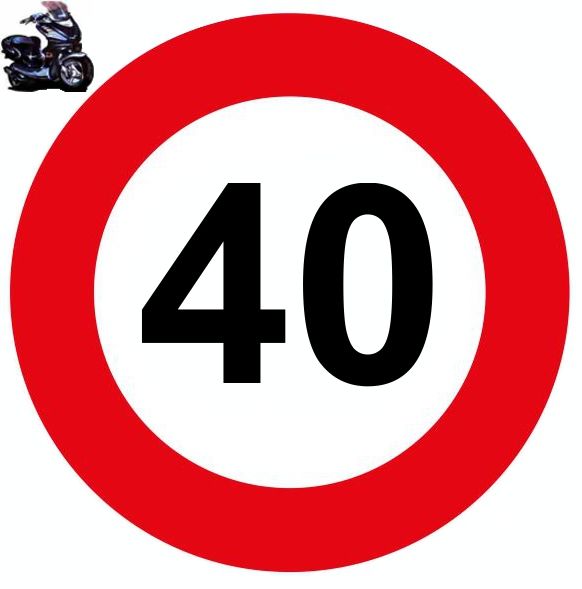 Scooter Geschwindigkeits Kleber 40 km/h