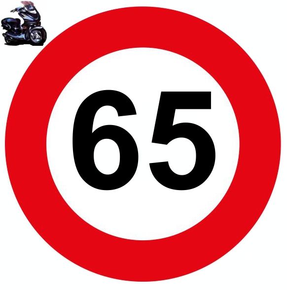 Scooter Geschwindigkeits Kleber 65 km/h