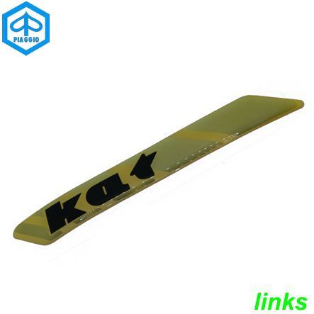Klebeschild Kat silber links Piaggio Ciao