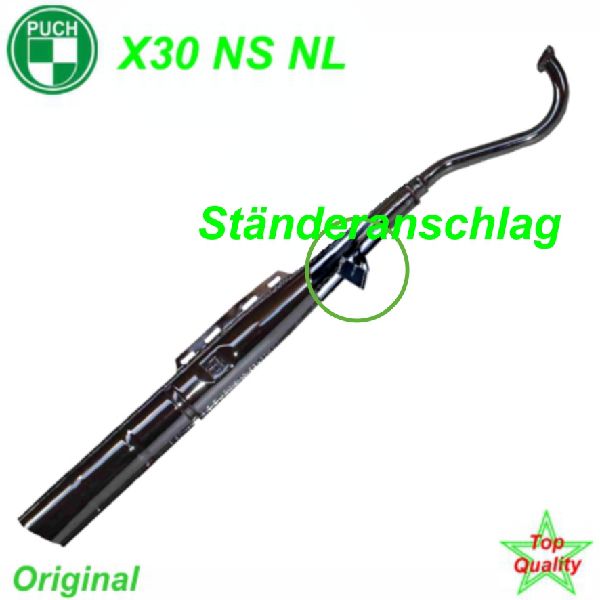 Mofa Auspuffanlage Puch X30 2 teilig NS / NL Ø 22 mm Original komplett