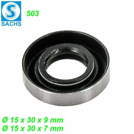 Mofa Simmerring Sachs 503 2 Ø 15x30x7 Metal Doppellippig