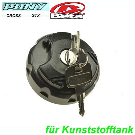 Mofa Tankdeckel Pony Beta mit Schloss für Kunststofftank