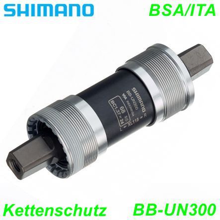 Shimano Innenlager BB-UN300-K 4-kant BSA 68/110 mm für Kettenschutz Box