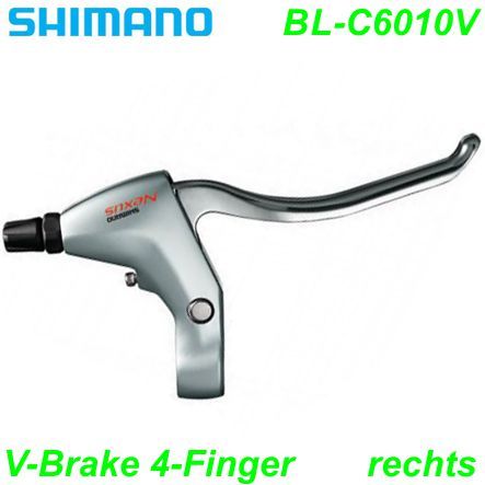 Shimano Bremshebel BL-C6010V rechts Nexus V-Brake 4-Finger silber