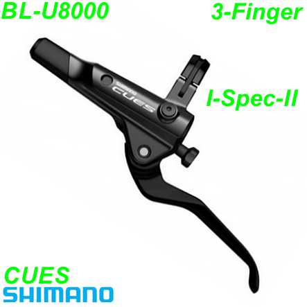 Shimano Bremshebel CUES BL-U8000 Disc 3-Finger links schwarz