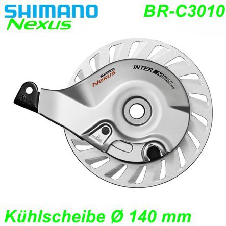Shimano Rollerbremse BR-C3010 hinten Ø 140 mm Kühlscheibe HB-IM70