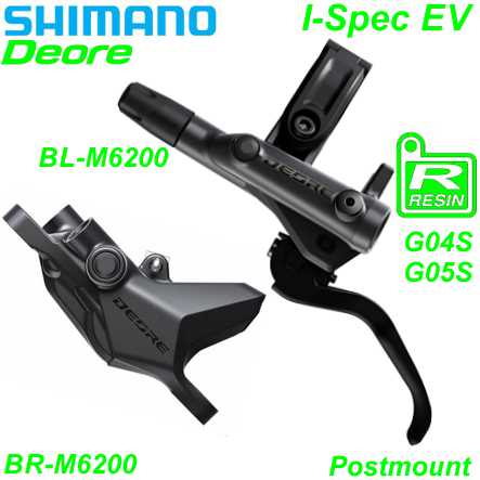 Shimano Scheibenbremsen-Set DEORE BR-M6200 mit BL-M6200 links hinten