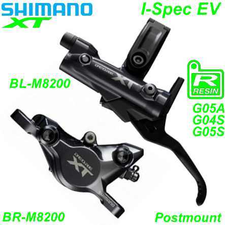 Shimano Scheibenbremsen-Set links XT BR-M8200 mit BL-M8200 vorne 100cm