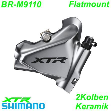 Shimano Bremssattel BR-M9110 XTR Resin vorne/hinten Flatmount o/Lamellen