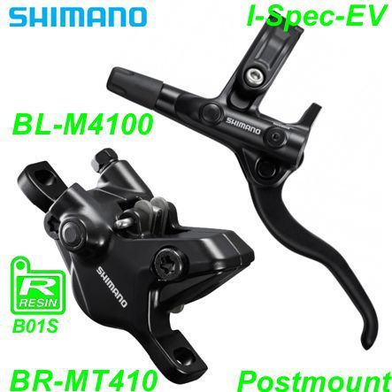 Shimano Scheibenbremsset BR-MT410 HR BL-M4100 Postmount o/Disc 1.7 m Resin
