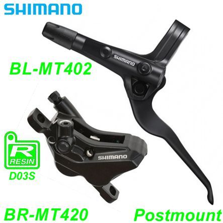 Shimano Scheibenbremsset BR-MT420 HR BL-MT402 3 Finger Postmount o/Disc 1.7 m