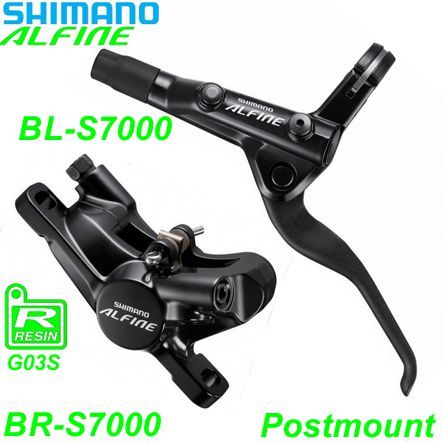 Scheibenbremsset BR-S7000 HR BL-S7000 schwarz Postmount o/Disc 1.7m Resin Bremsbeläge