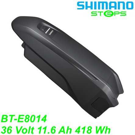 Shimano Steps Rahmenakku 36V 11.6Ah 418Wh BT-E8014-A schwarz