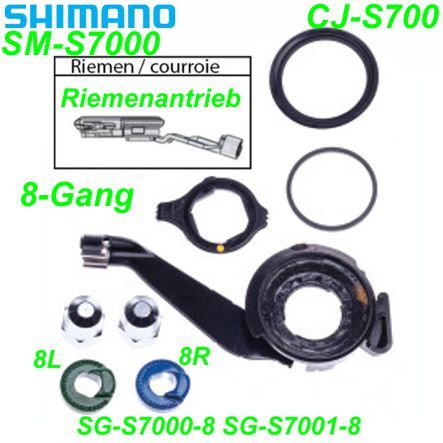 Shimano Schalteinheit Alfine 8-G. CJ-S7000-8 8R/8L Riemenantrieb SG-S7000 SG-S7001