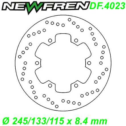 Bremsscheibe DF.4023-A Ø 245/133/115 x 8.4 mm Ducati Italjet JUPITER MBK YP SKYLINER Yamaha MAJESTY
