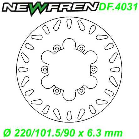 Bremsscheibe DF.4031-A Ø 220/101.5/90 x 6.3 mm Malaguti MADISON PHANTOM MAX 125 150 180 200 250cc